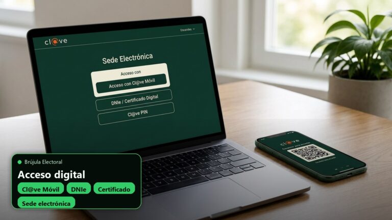 Pantalla de acceso con Cl@ve Móvil DNIe certificado y sede electrónica