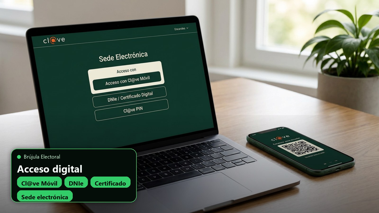 Cl@ve para pedir ayudas online: qué necesitas antes de empezar Pantalla de acceso con Cl@ve Móvil DNIe certificado y sede electrónica